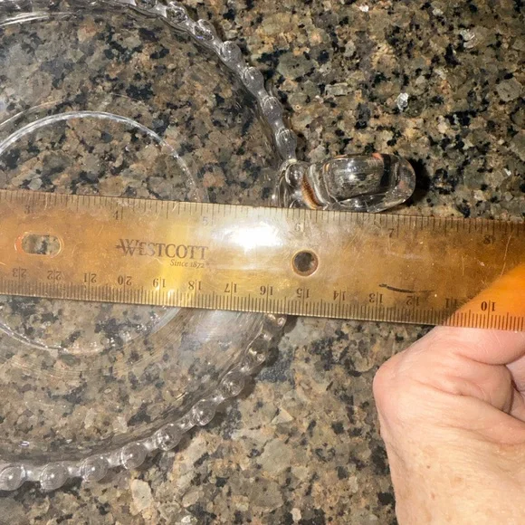 MCM - Candlestick Imperial Glass hobnail edge dishes - excellent condition - Picture 5 of 8